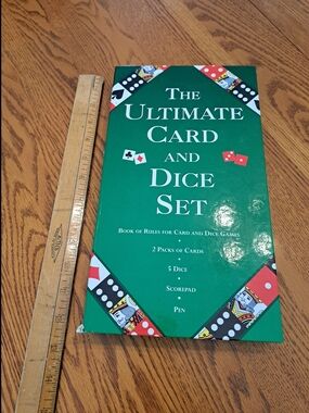 Vintage The Ultimate Card and Dice Set - Green( Never Used)